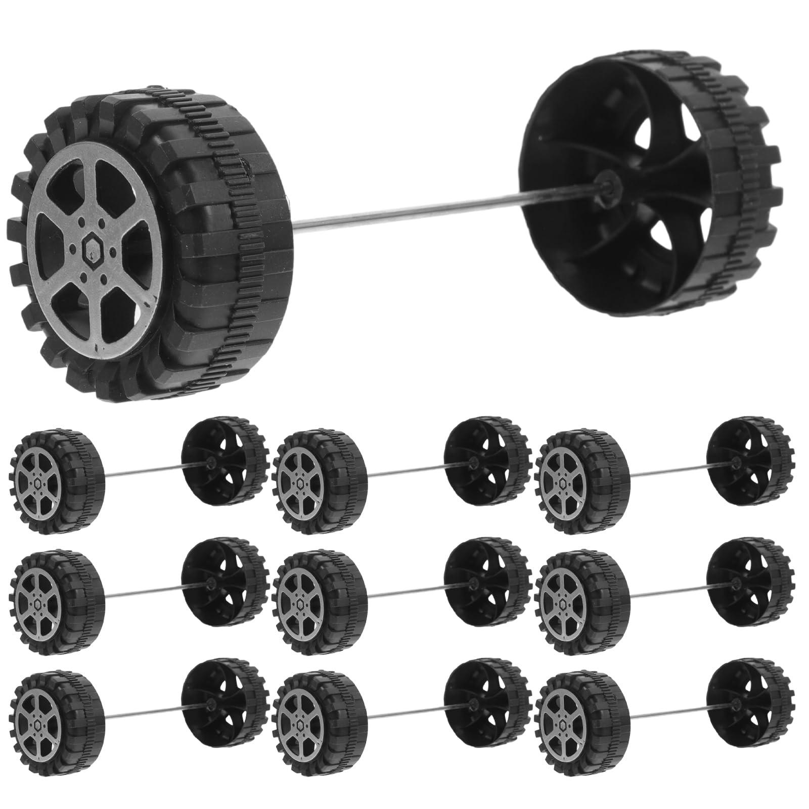 EXCEART EXCEART Car Models Toy Car Wheels Rc Toy 1 Set Toy Wheels Axle Kit Replacement Plastic Wheels for Toys Trucks Wheel Roll DIY Car Accessories Car Toy Accessories Car Crafts Supplies 100mm