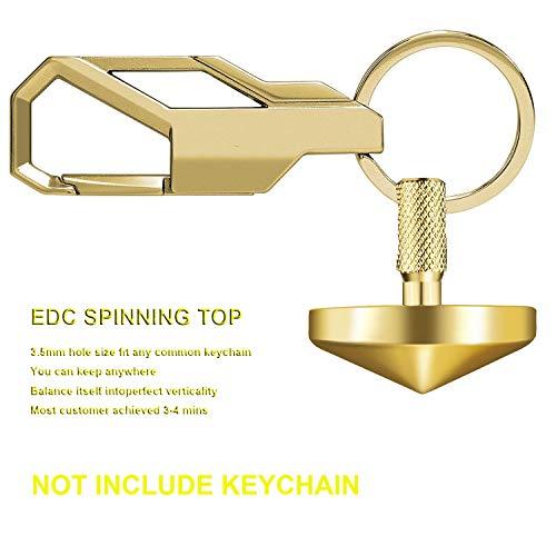 BWBMSOW Brass Spinning Top, EDC Precision Desk Toy, Accurate Portable Copper Top Spinner, Gold Plated Toys, Metal Spinning Tops, Unique Gift for Kids/Adult