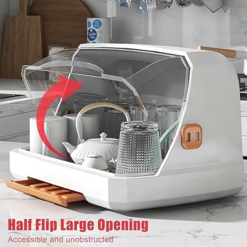 GLDWEY GLDWEY Desktop Cup Storage Rack Multi Functional,Baby Bottle Drying Rack, Portable Bottle Drying Rack, Space Saving Drying Rack for Baby Bottles, Baby Drying Rack with Cover