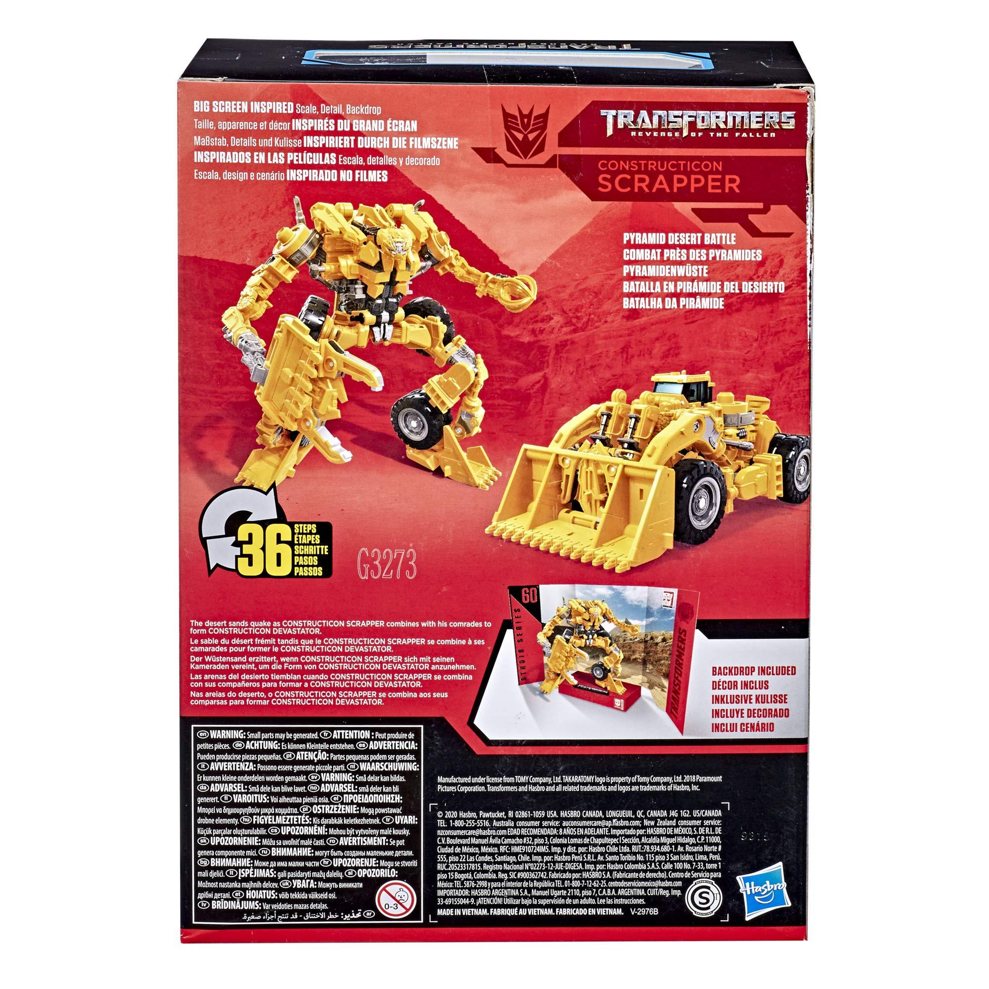 Transformers Transformers Toys Studio Series 60 Voyager Class Revenge of The Fallen Movie Constructicon Scrapper Action Figure - Ages 8 and Up, 6.5-inch