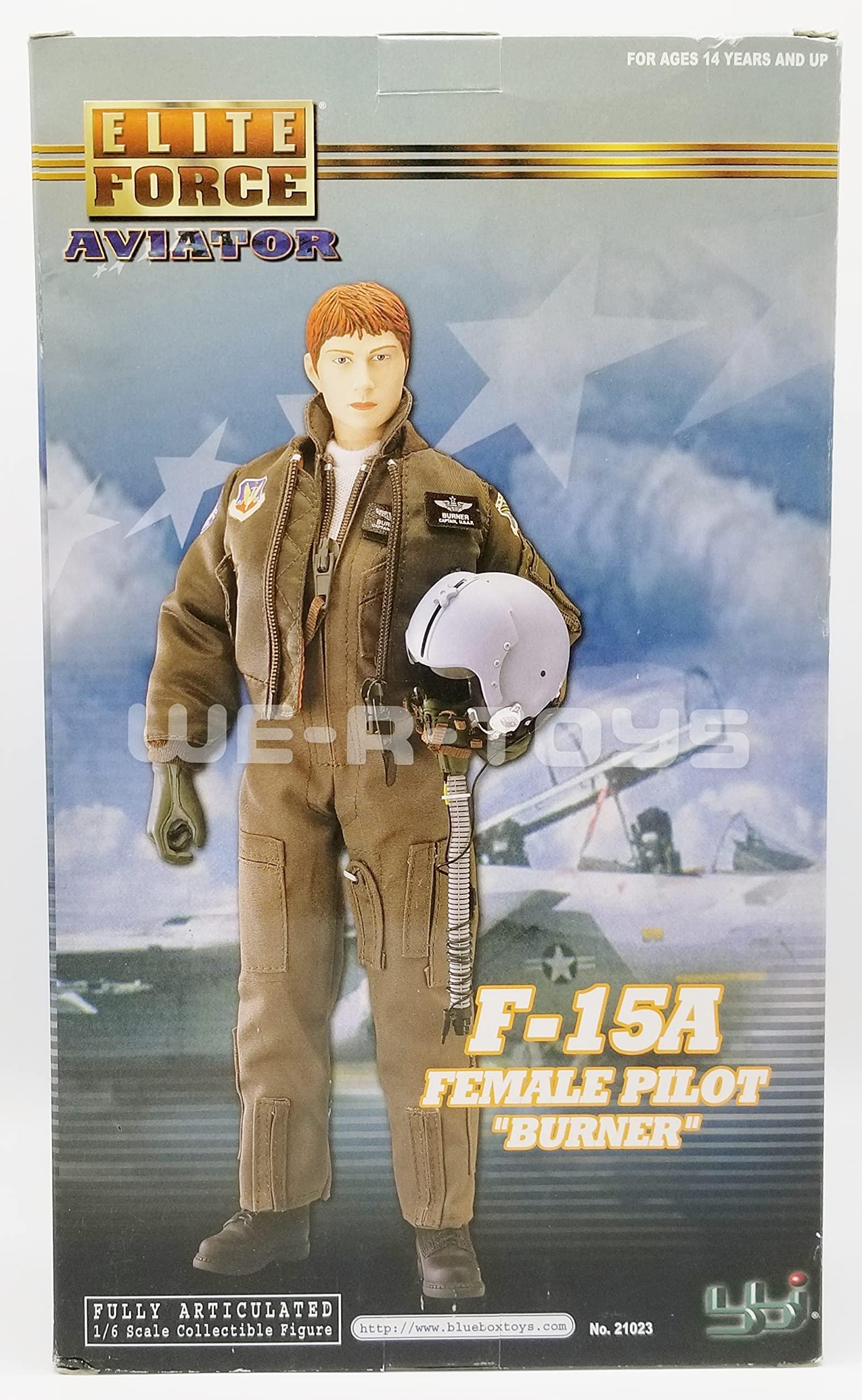 BBI Elite Force F 15 FEMALE PILOT Burner AVIATOR 1/6 12"