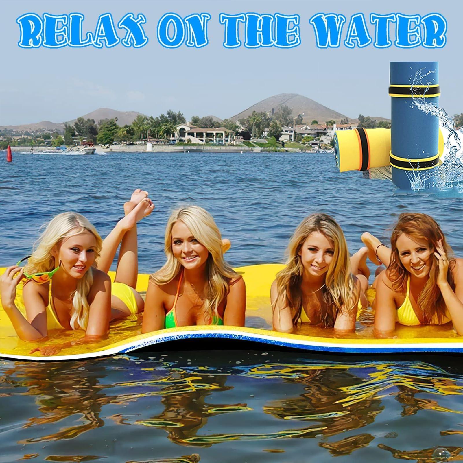 WKXTECZT WKXTECZT Floating Water Pad Mat,Lake Floats Floating Mat for Lake Water Mat Inflatable Rafts Lily Pad Pools Boating Beach, XPE Floating Island for Adults,3mx1.3mx3.3cm