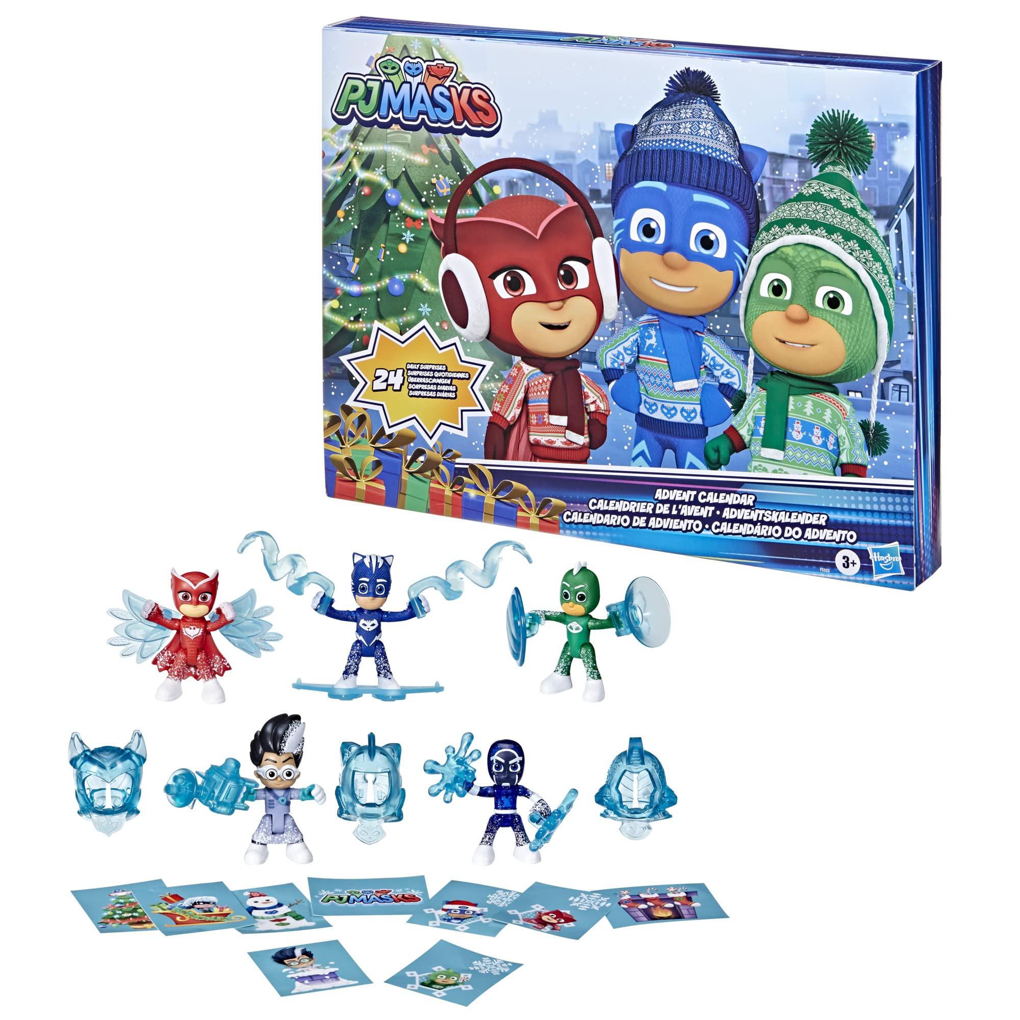 PJ Masks PJ Masks Kids Advent Calendar, 24 Daily Surprise Toys Including PJ Masks Action Figures, Accessories, and Stickers, Countdown Calendar, Ages 3 and Up