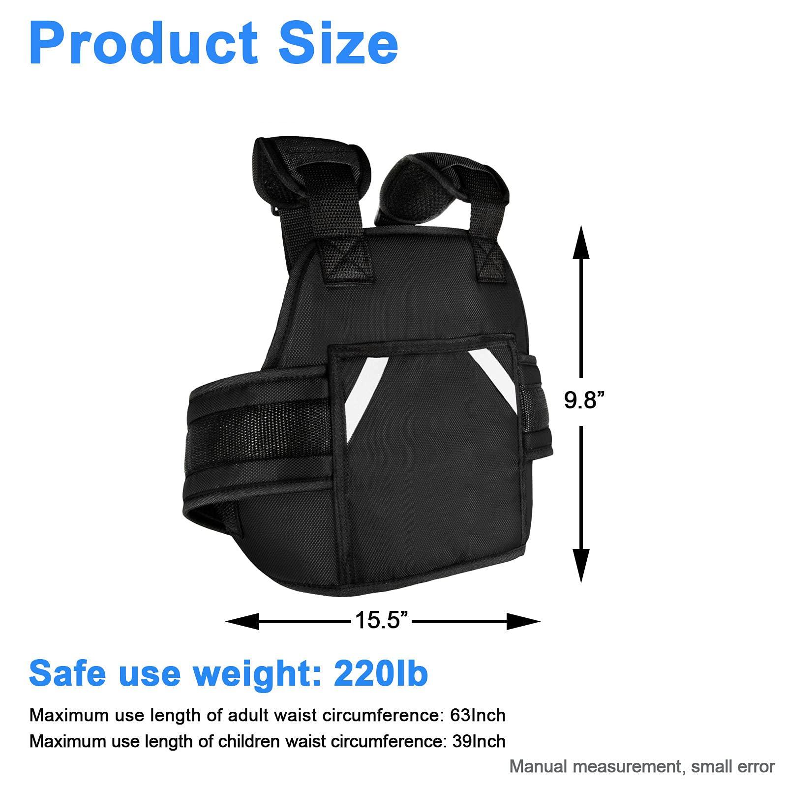 KQSNBG KQSNBG Adjustable Harness, Prevent Passengers from Falling for ATV,Snowmobile,Grey