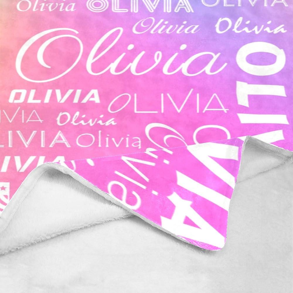 remberever remberever Personalized Name Blanket for Kids and Adult Customized Name Blanket Flannel Custom Blanket Personalized Blanket Throw