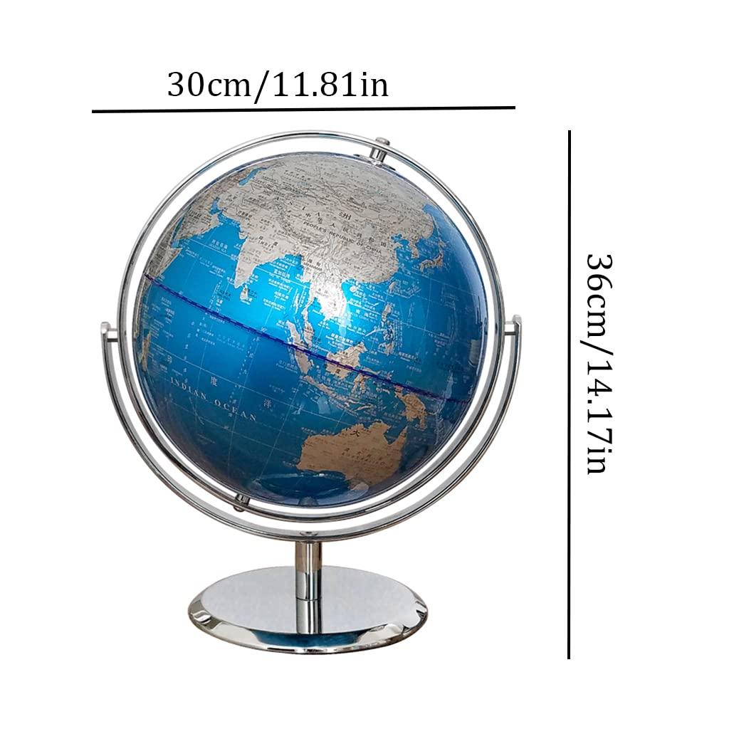 wAxd wAxd Decorative Globe Desktop World Globes Hd World Globe with Stand for Student Teaching Geographic World Globe Office Study Decoration, Chinese and English Perfect and Practical