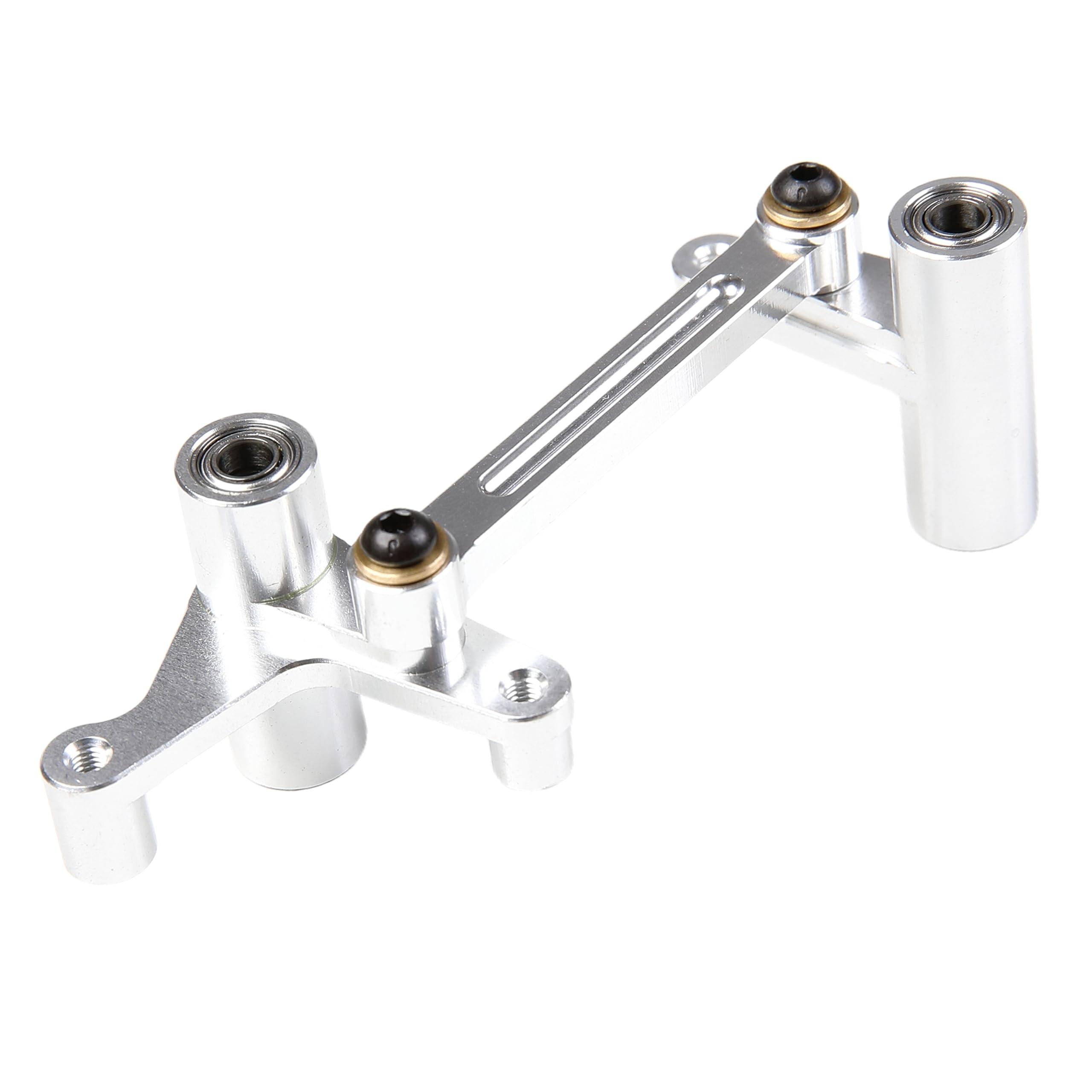 GTBRacing GTBRacing CNC Aluminum Steering Combination for 1/10 RC Car HPI Nitro MT2 or RS4 III 3 Upgrade Part (Silver)