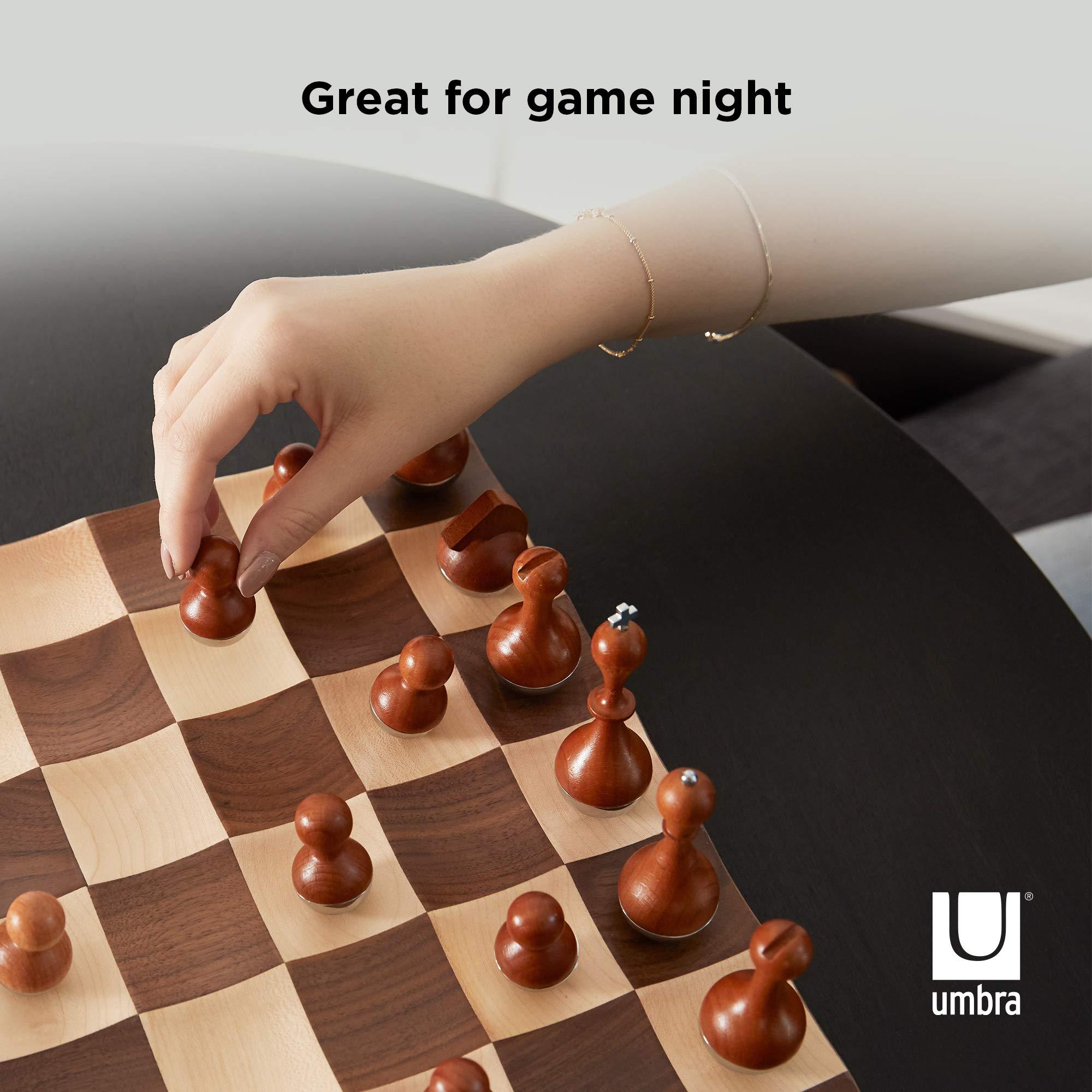 Umbra Umbra Wobble Chess Set 15 x 15 x 1 Inch (38 x 38 x 3 cm)