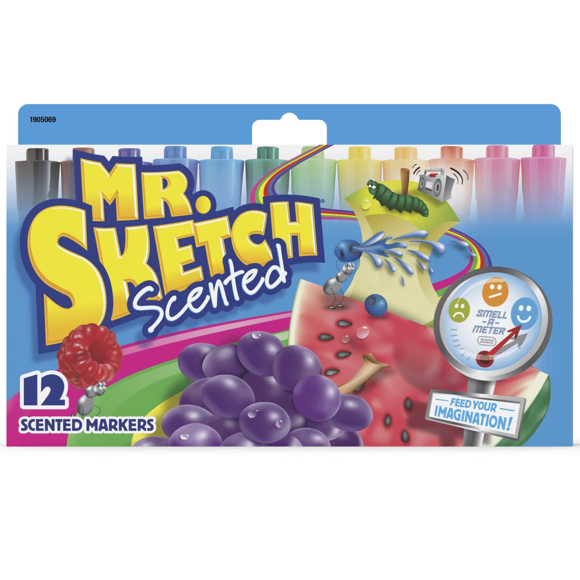 Mr. Sketch Mr. Sketch Scented Markers, Chisel Tip Marker, Assorted Colors, 12 Count