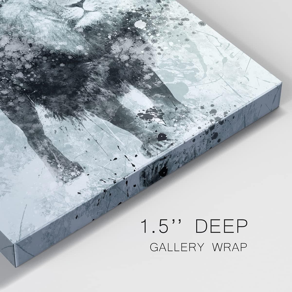 Renditions Gallery Renditions Gallery Canvas Wall Art Animals Theme for Home Dcor, Lion Wall Art, Ready to Hang, 16'' x 16'', (AZS-WC07-15593-R-1616-SC)