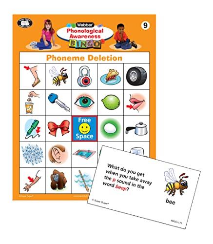 Super Duper Publications Super Duper Publications | Phonological Awareness Pre-Reading & Reading Bingo Game | Educational Learning Resource for Children