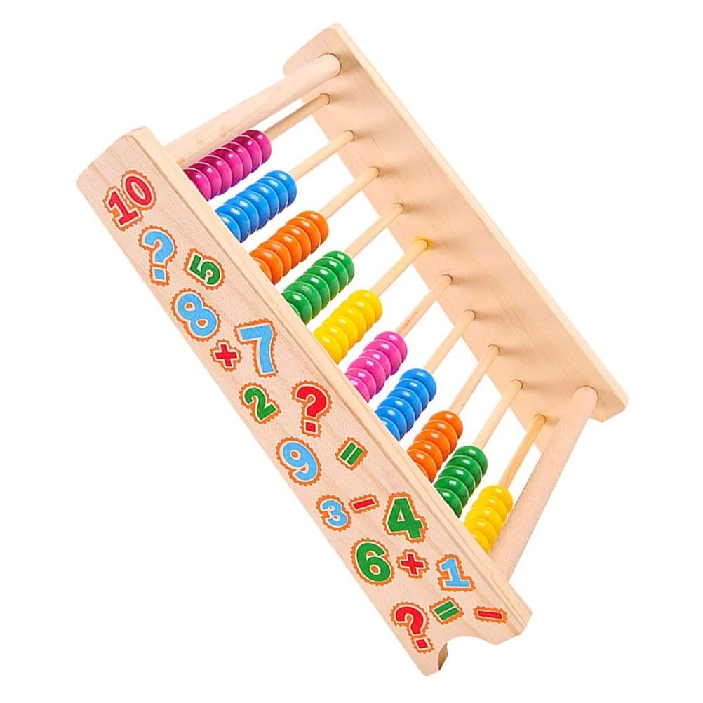 Tvoip Tvoip Wooden Abacus for Kids Math with 100 Beads and 100 Counting Sticks Educational Math Games Preschool Learning Toys Learning Number Abacus for Toddler, Mathematics Toy Beads Game