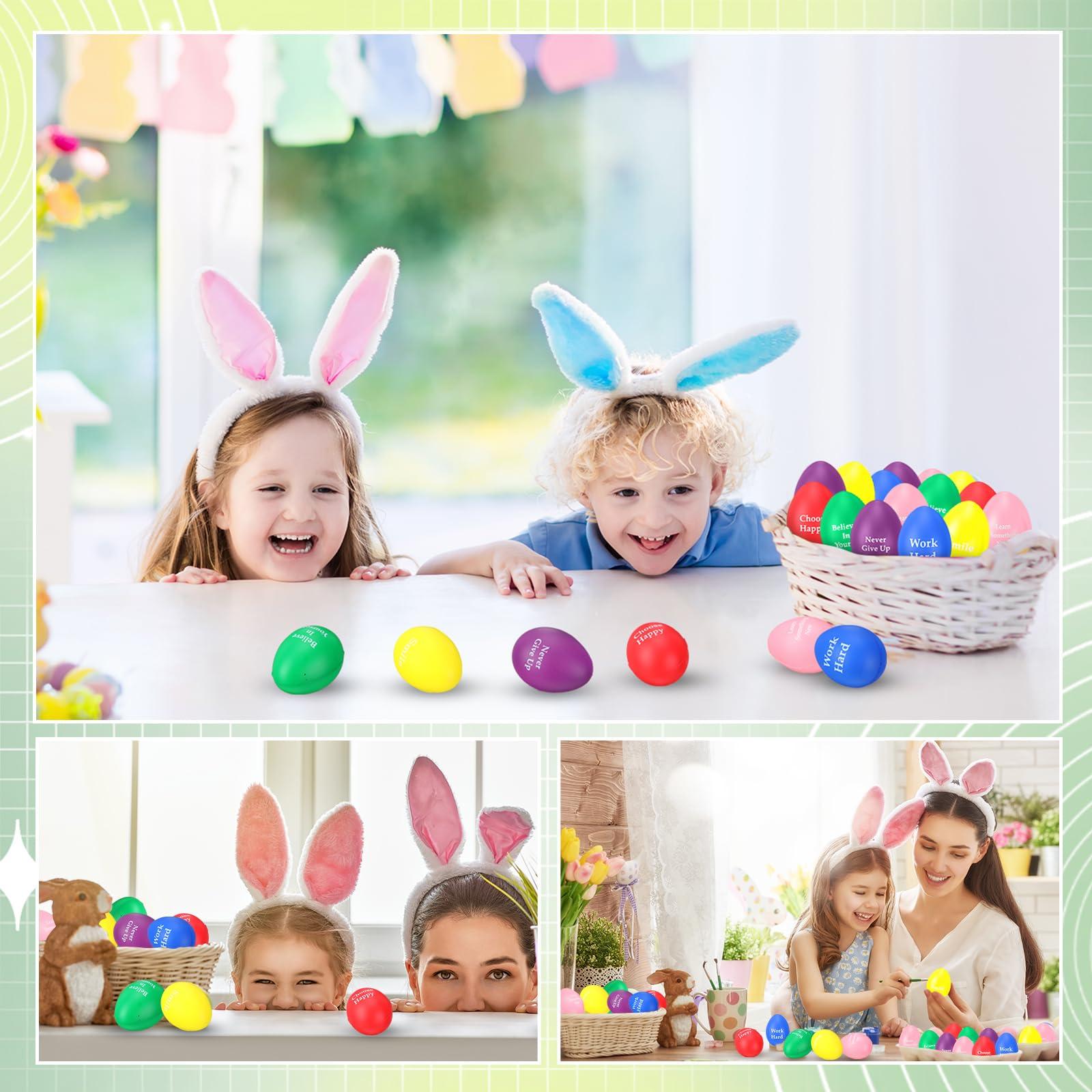 Hollowfly Hollowfly 48 Pcs Motivational Stress Balls Inspirational Stress Balls Stress Relief Ball Squeeze Eggs with Quotes Sensory Toy Colorful Foam Balls Graduation Gift