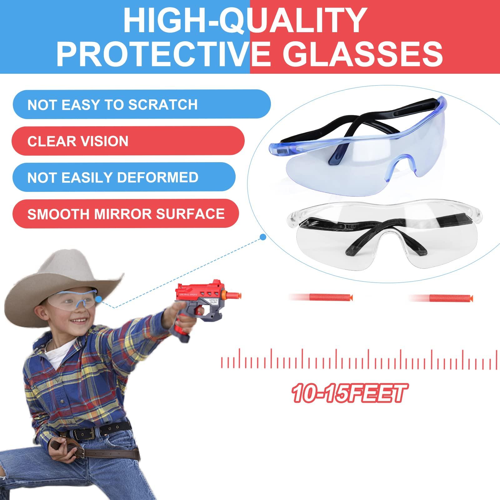 TiopLior TiopLior Party Favors Compatible with Nerf Party, 12 Sets Gun Party Favors for Birthday Pack Included Mini Foam Pistols, 240 Foam Bullets, Safety Glasses, Wrist Belt Band, Face Masks
