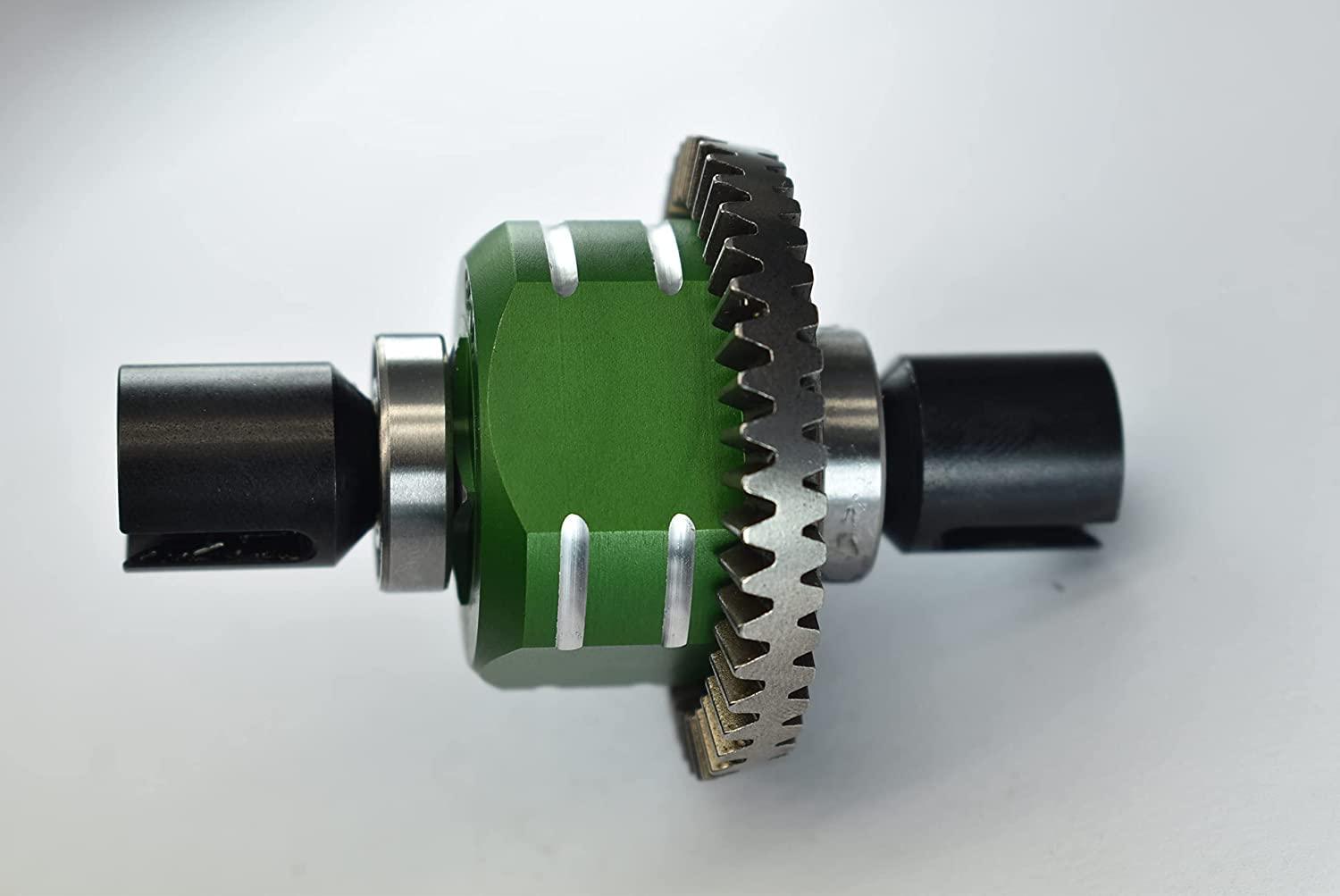 GPM Aluminum 7075-T6 Front Or Rear Diff Case for Traxxas 1/8 4WD Sledge Monster Truck 95076-4 - 5Pc Set Silver