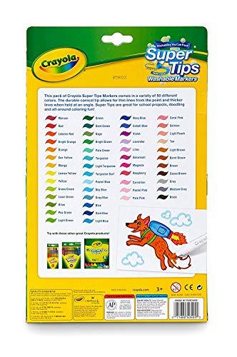 Crayola Super Tips Markers, Washable Markers, Gift, 50 Count-2 Pack image-6