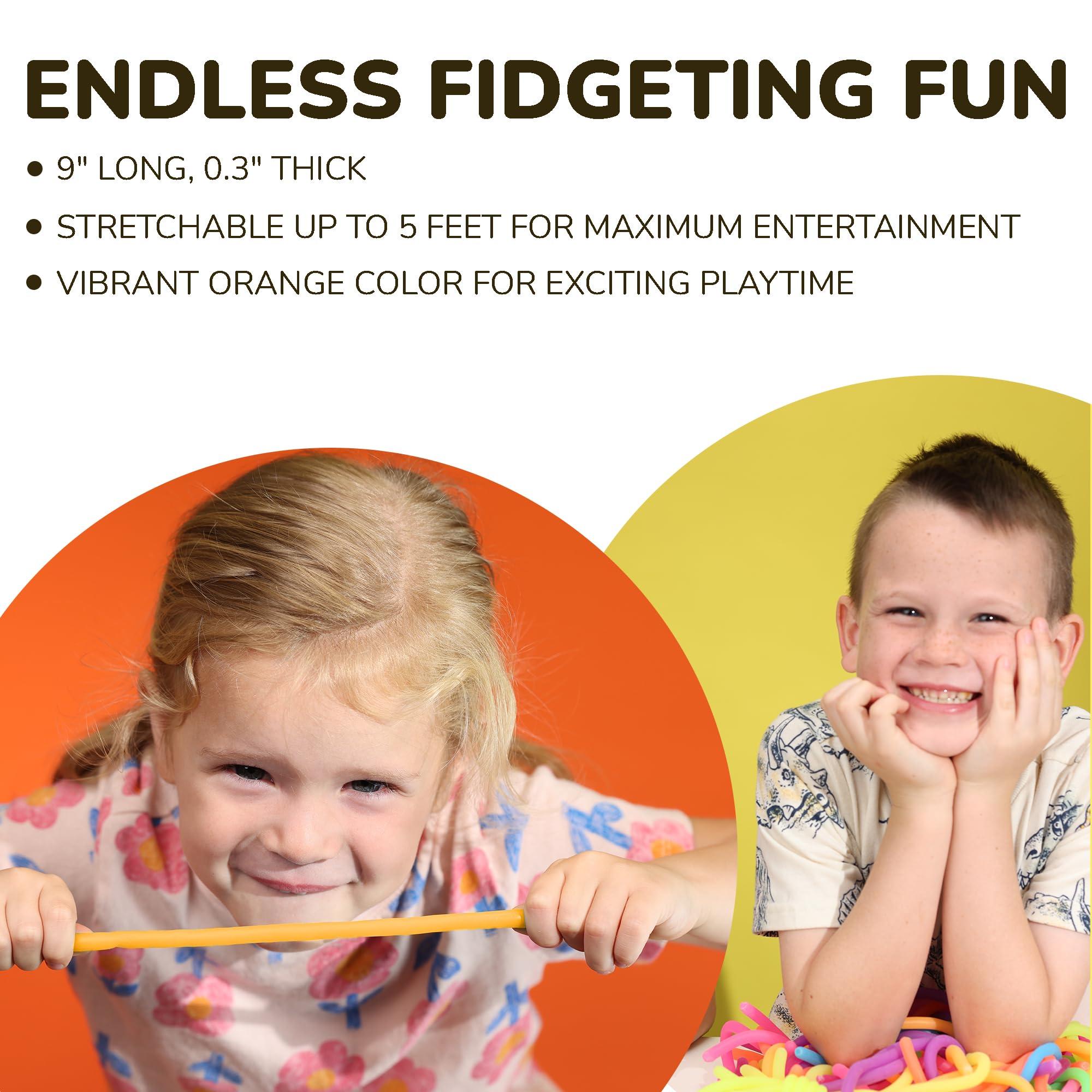 Entervending Monkey Noodle Toys - Stretchy String - 10 Pcs Kids Party Favors Bulk Stretchy Toys - Fidget Noodles Tactile Sensory Toys - Stretchy Strings for Kids