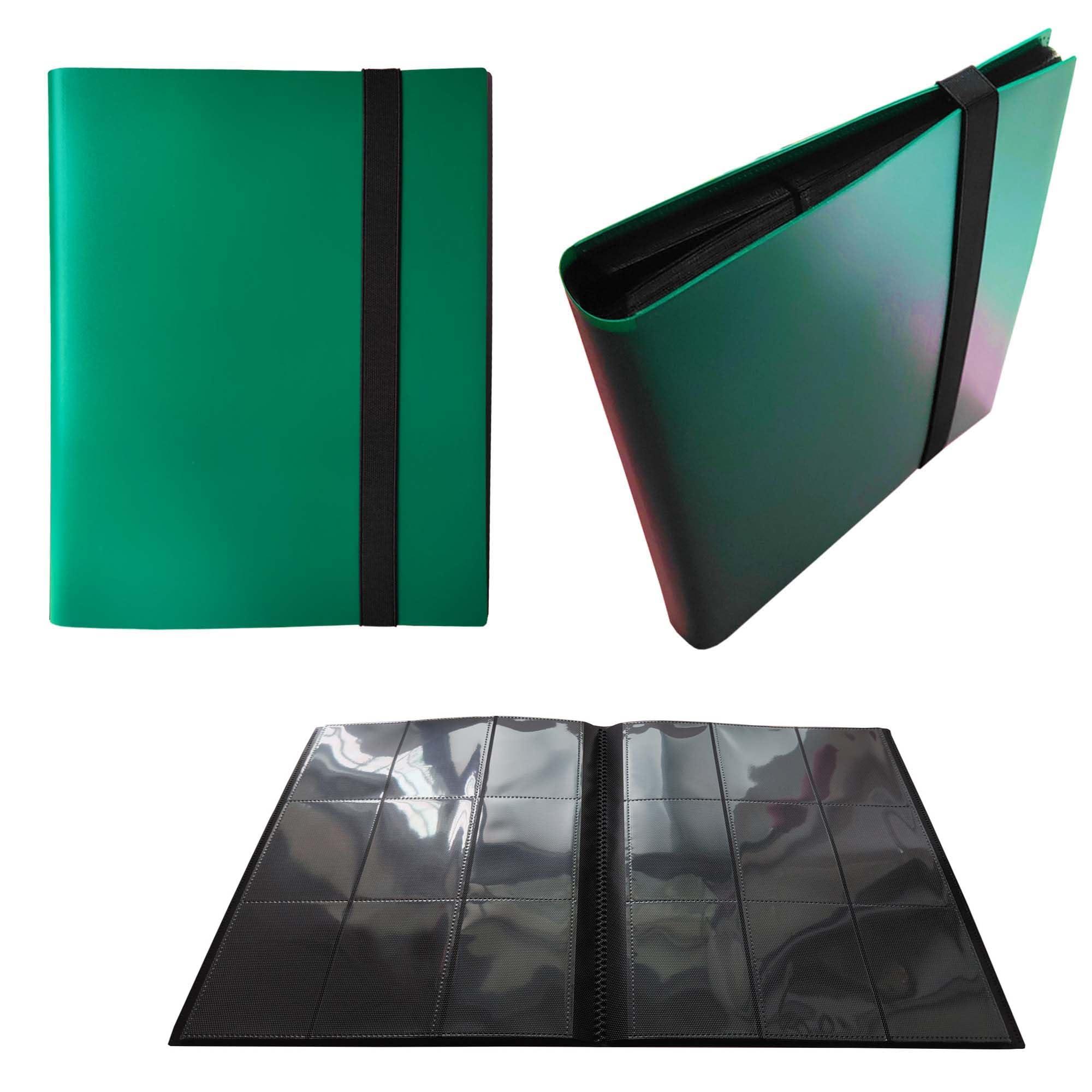 PKMLIFE PKMLIFE Trading Card Binder Holder, 9 Pocket Album Sleeves for Baseball Yugioh MTG TCG Cards, Collection Card Best Protection, 20 Pages Put up to 360 Cards(Greem)