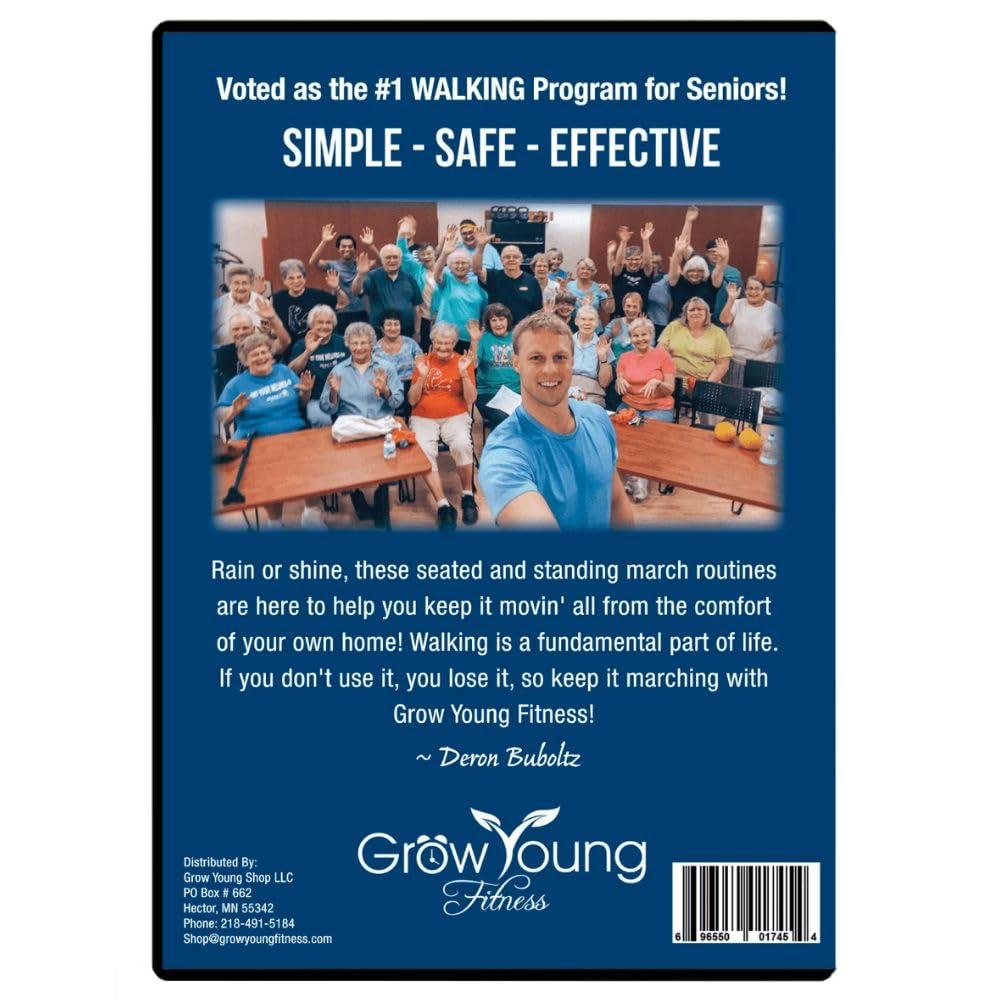 Grow Young Fitness Grow Young Fitness Walking Exercises for Seniors DVD - Safe Senior Exercise DVD with 6 Marching Workouts
