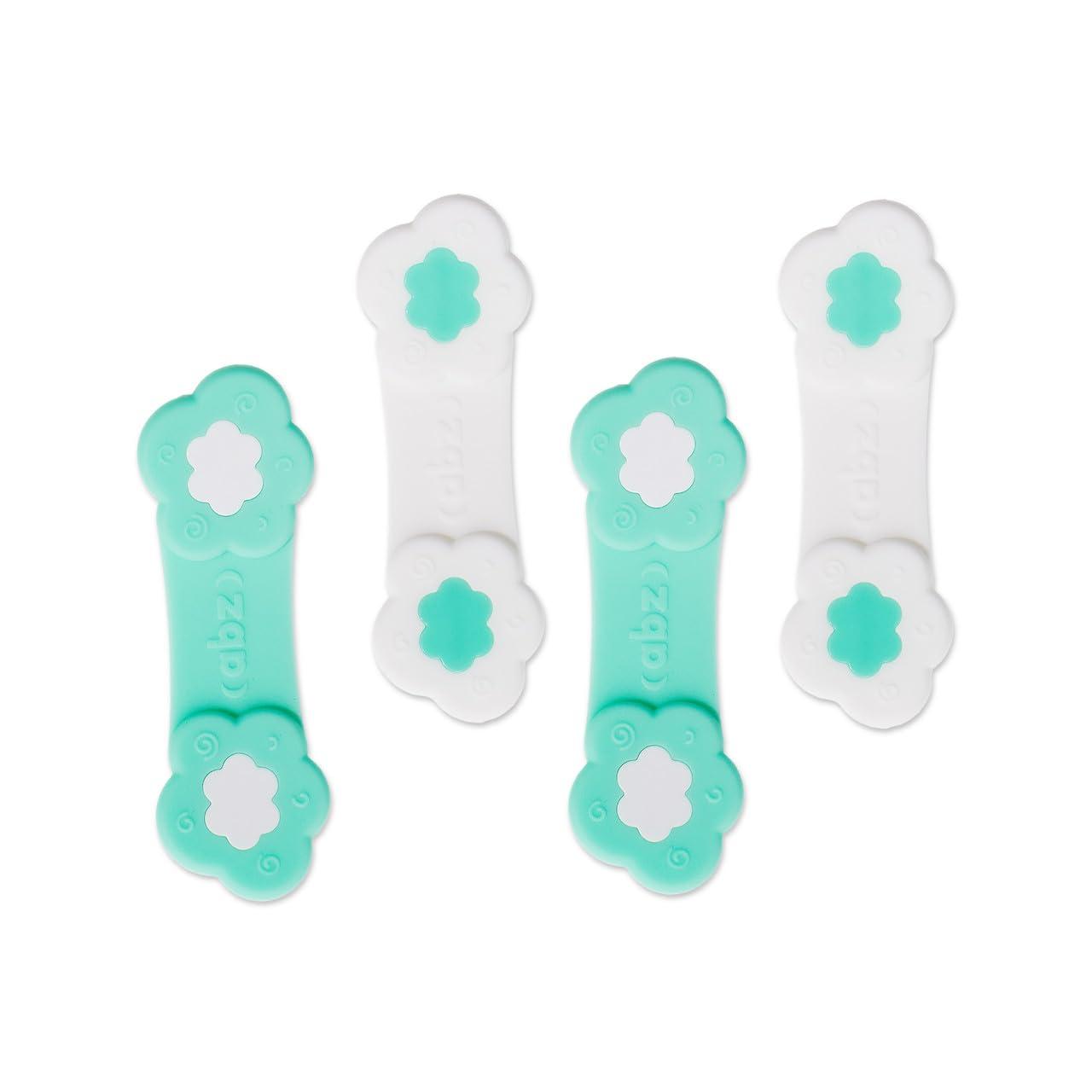 InControl ABZ Pin Free Cloth Diaper Fasteners for Prefolds, Pre-Flats or Flat Diapers - 4 Pack - Turquoise