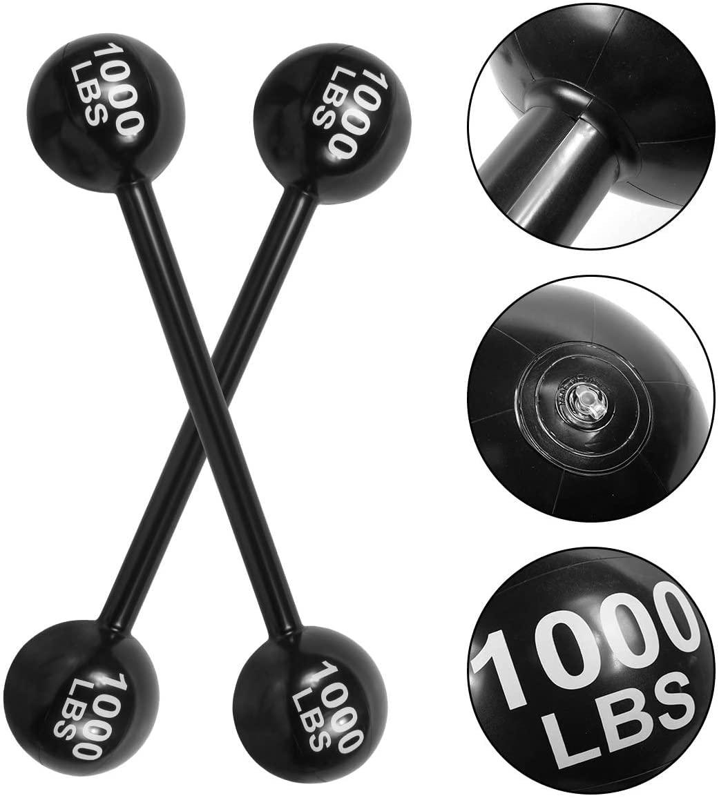 LIYDE LIYDE 3 PCS Giant Inflatable Dumbbell Barbell - Carnival Circus Birthday/Halloween Party Decorations Supplies Fake Weights Cosplay Props - Blow Up Costume Photo Booth Props Accessory