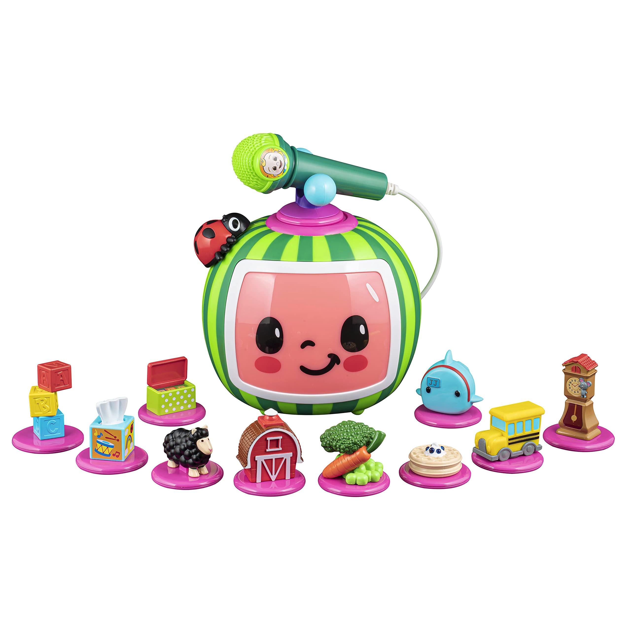 eKids eKids Cocomelon Toy Karaoke Machine for Kids with Microphone and Musical Activators, Includes Night Light with Sleep Sounds and Lullabies for Toddlers