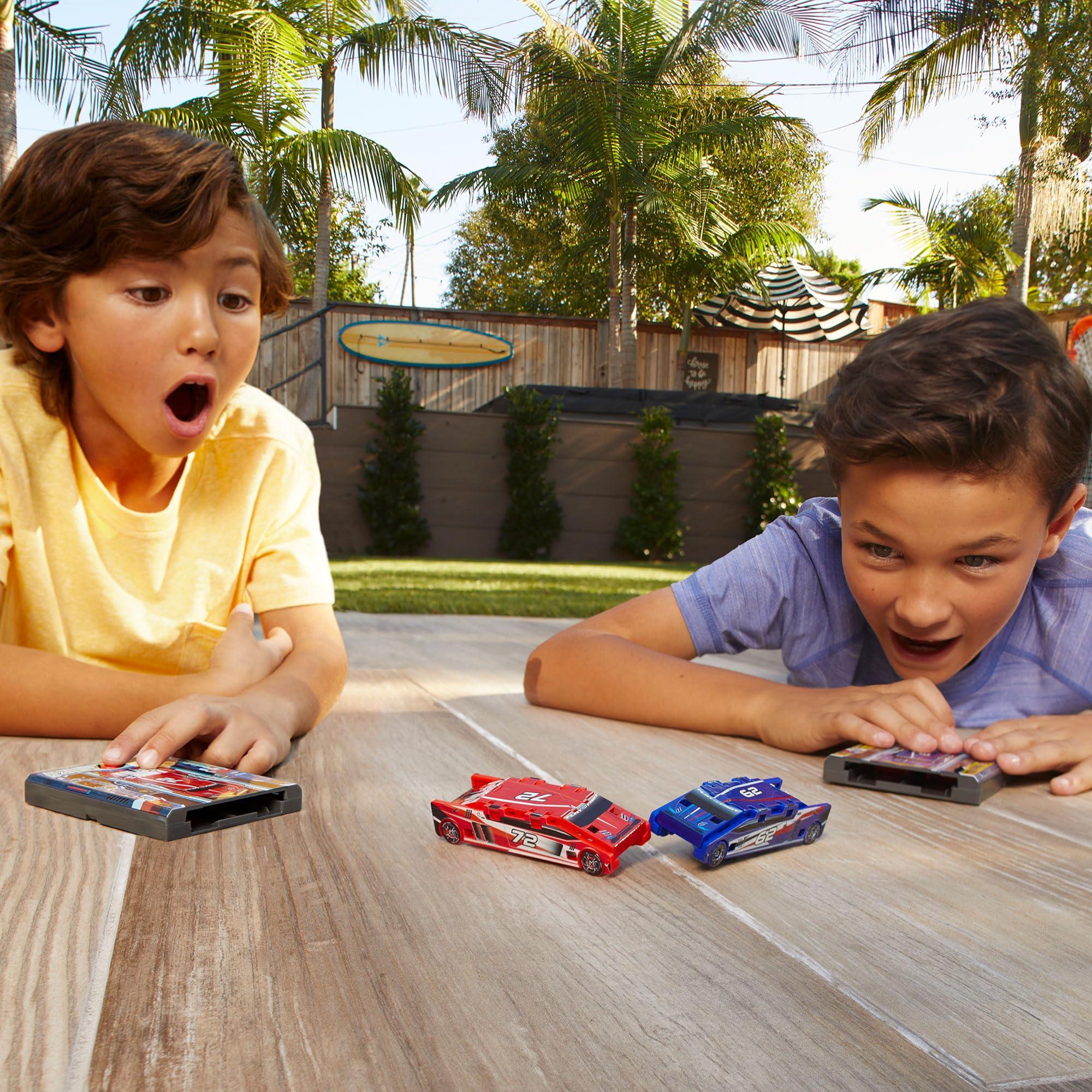 FLAT 2 FAST FLAT 2 FAST Red 72 Card Racer | Load, Launch, Race - Pocket-Sized Racecar Toy Ages 5 and up (Sold Each)