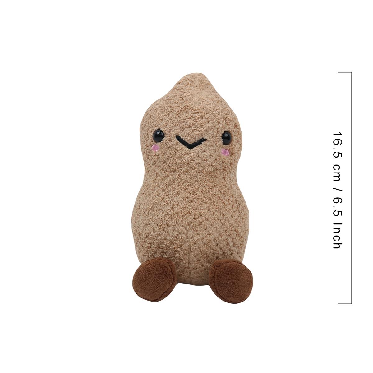 Dupuci Dupuci 6.5inch Peanut Plush Toy Soft Stuffed Doll Smile Face Groundnut Plushies for Kids Gift