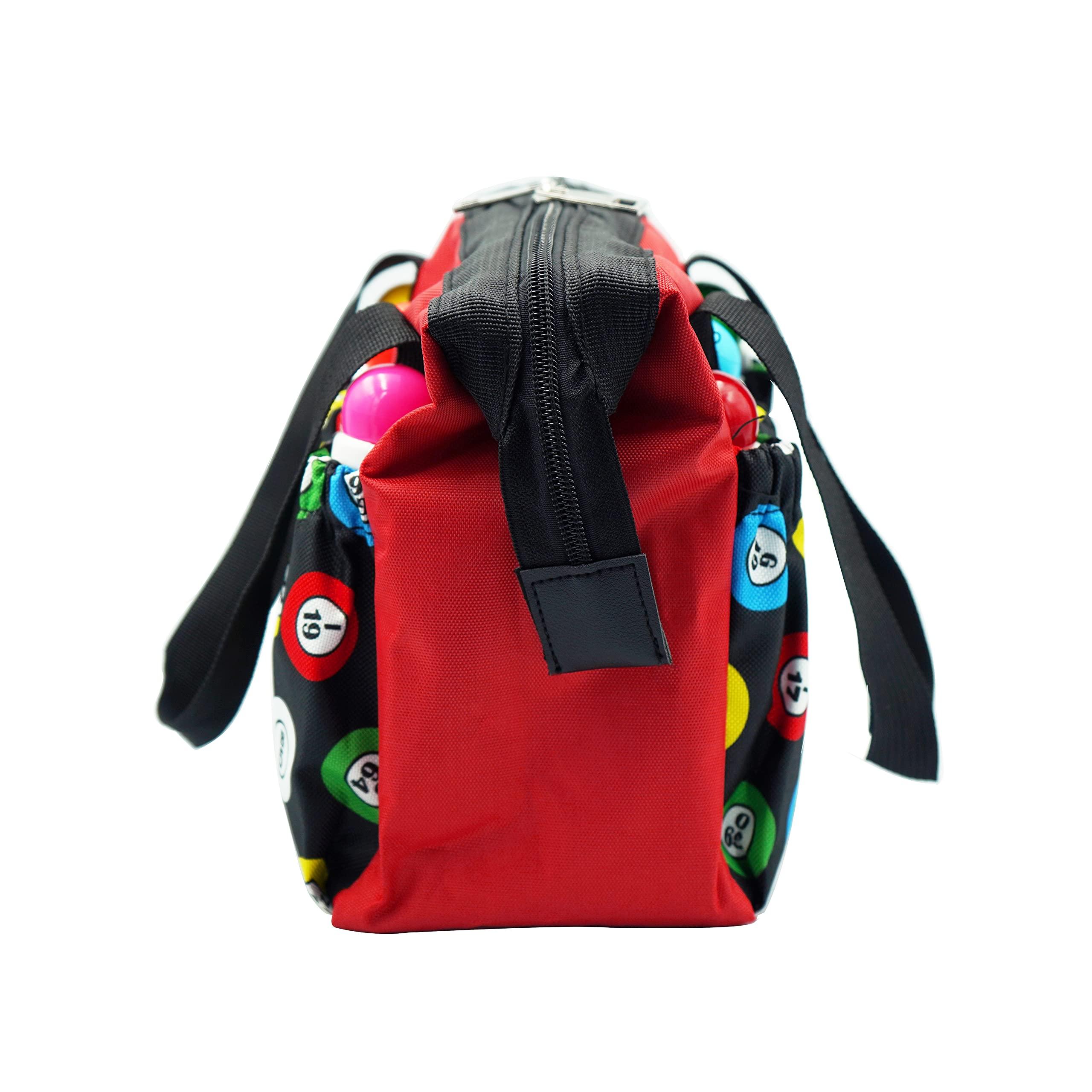 Yuanhe Yuanhe Bingo Dauber Bags with 6 Pockets Red Bingo Tote Bag