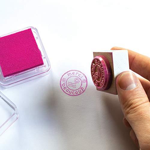 Aladine Aladine - Izink Pigment Blue Inker - Slow Drying Inker - Scrapbooking, Embossing and Creative Carterie - French Ink - Size M - 5 x 5 cm - Blue