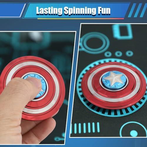 Amarlozn Cool Hammer Fidget Spinner Toy for Kids Adults, Metal 2 in 1 Hammer for Kids Adults, Keychain Infinity Cube for Office Stress Relief, Goody Bag Filler, 2 Pack Birthday (with Case)