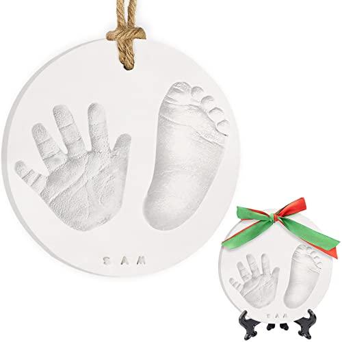 KeaBabies Baby Hand and Footprint Kit - Personalized Baby Foot Printing Kit for Newborn - Baby Footprint Kit for Toddlers - Baby Keepsake Handprint Kit - Baby Handprint Ornament Maker (Multi-Colored)