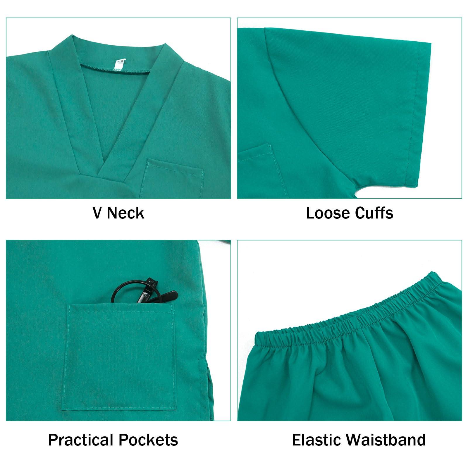 Miltrs Miltrs Doctor Costume For Kids With Real Stethoscope Kids Scrubs Halloween Costumes For Girls Boys Doctor Dress Up