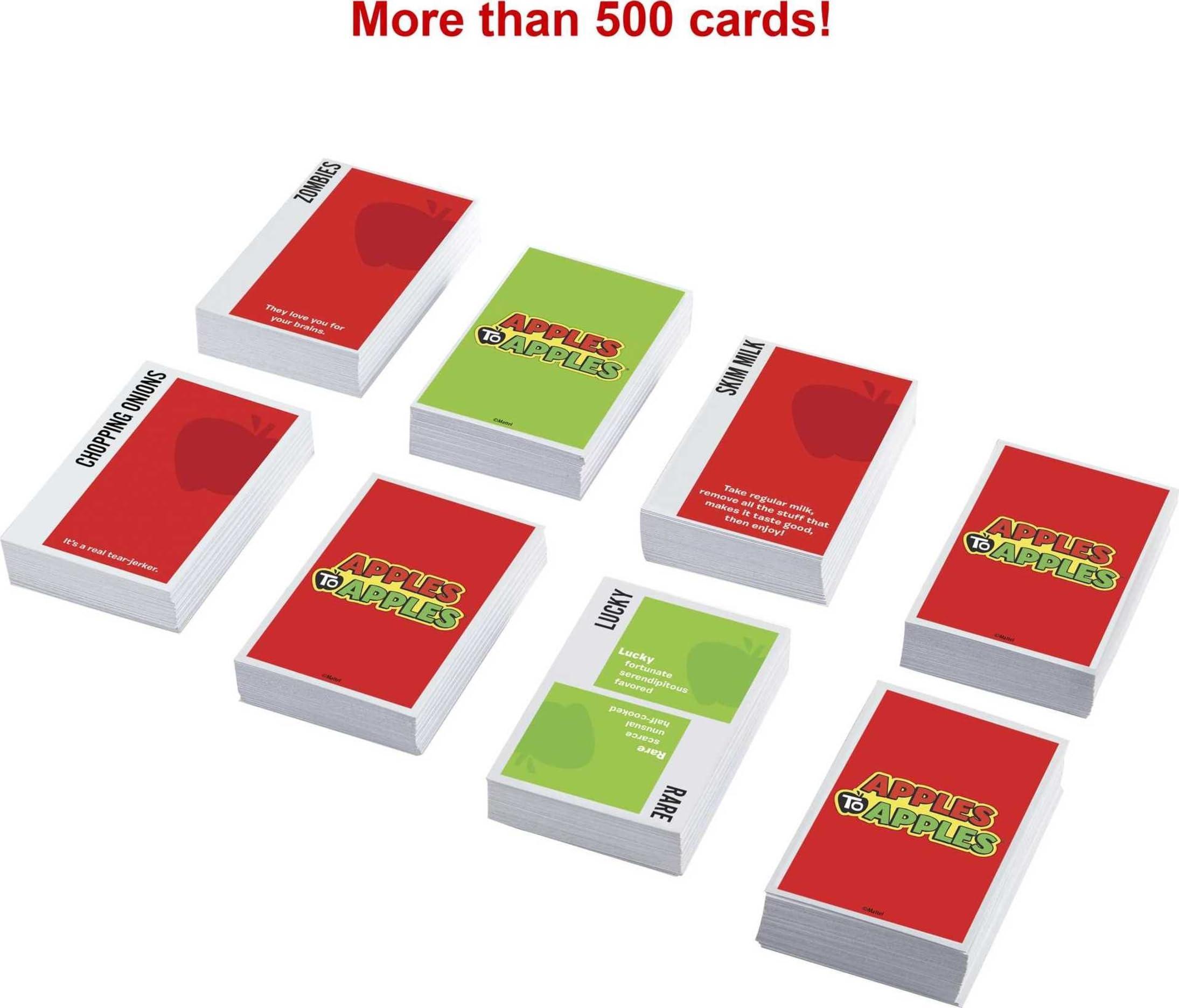 Mattel Games Mattel Games Apples to Apples Card Game with Family-Friendly Words to Make Crazy Combinations for Kids, Adults, Families, Parties