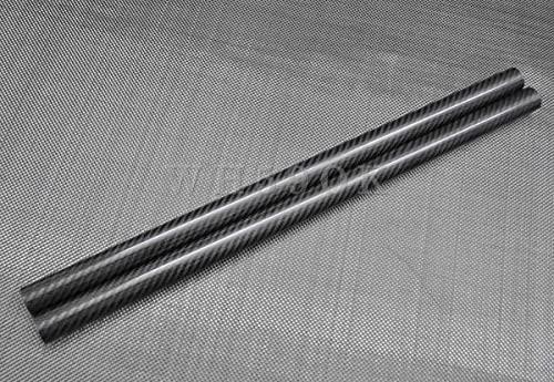 WHABEST WHABEST Length 1M 3k 100% Pure Carbon Fiber Tube 22mm x 18mm x 1000mm (Roll Wrapped) Glossy Pipe