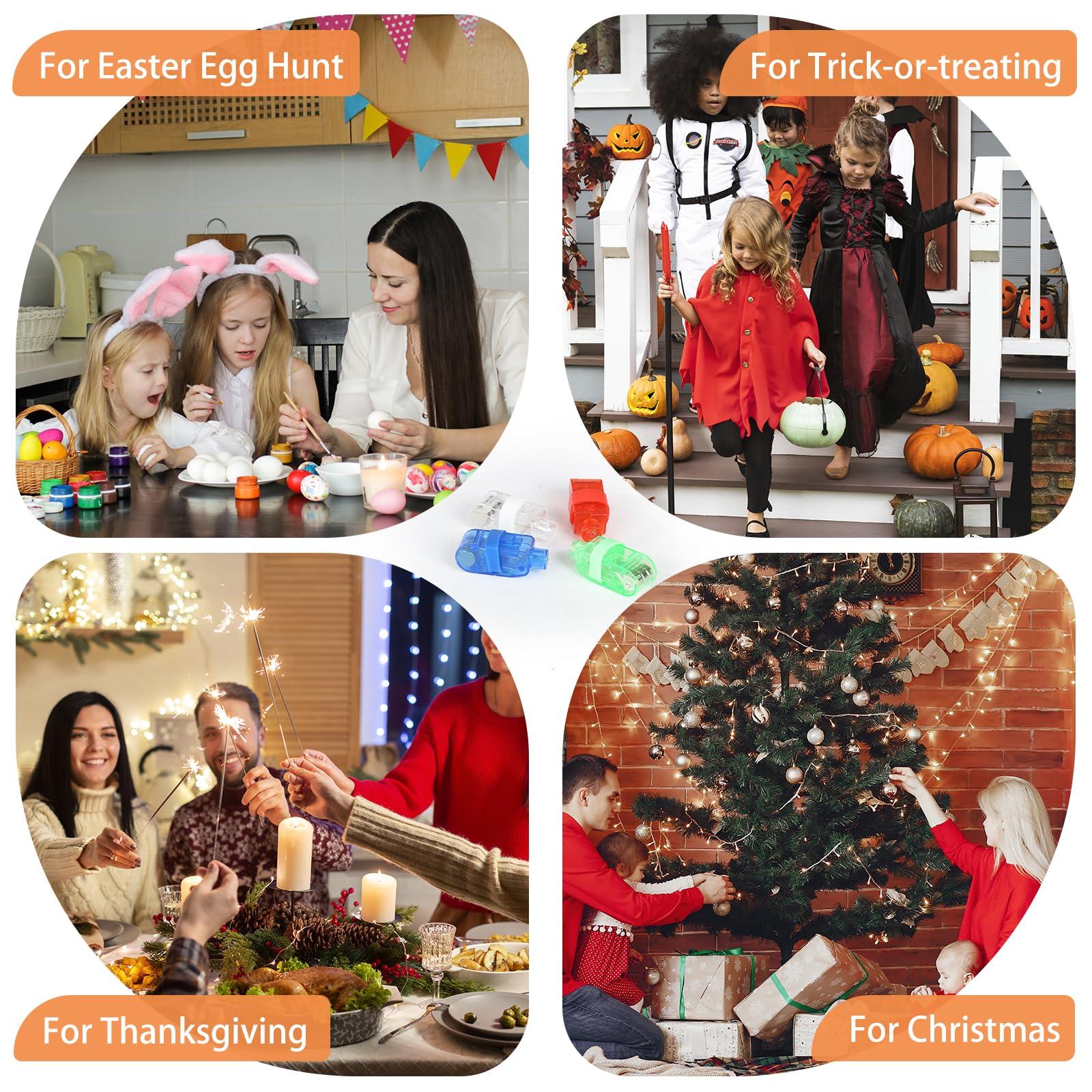 CALIFORNIA CADE ELECTRONIC CALIFORNIA CADE ELECTRONIC Finger Lights-50Pcs Finger Flashlights for Kids Adult Glow Party Favors Party Supplies Bulk - LED Finger Light for Valentines Day Easter Egg Hunt Halloween Christmas - Blue