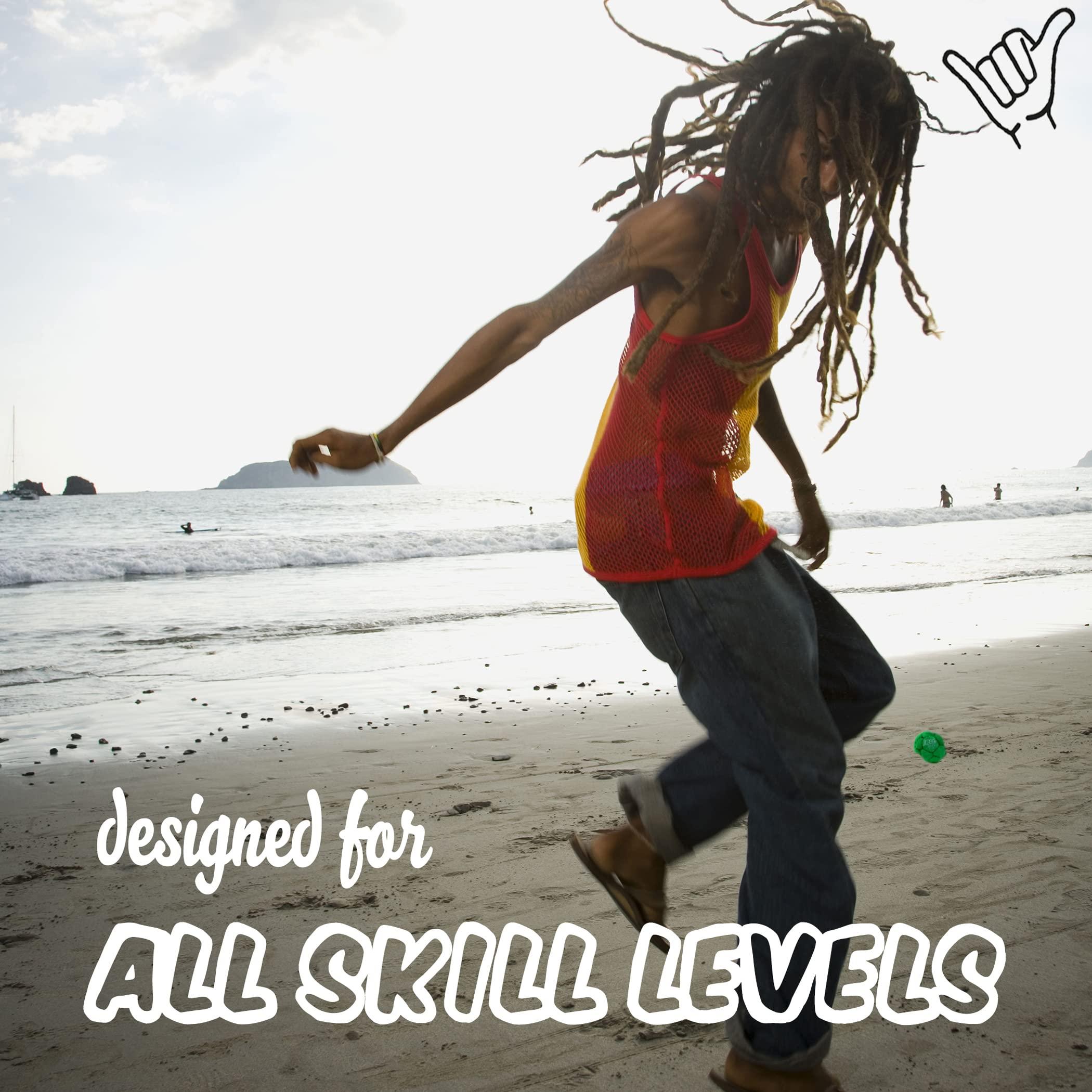 Epic Hacky Saks Epic Hacky Saks Classic Footbag Hacky Sack Balls for Adults and Kids Green Soccer