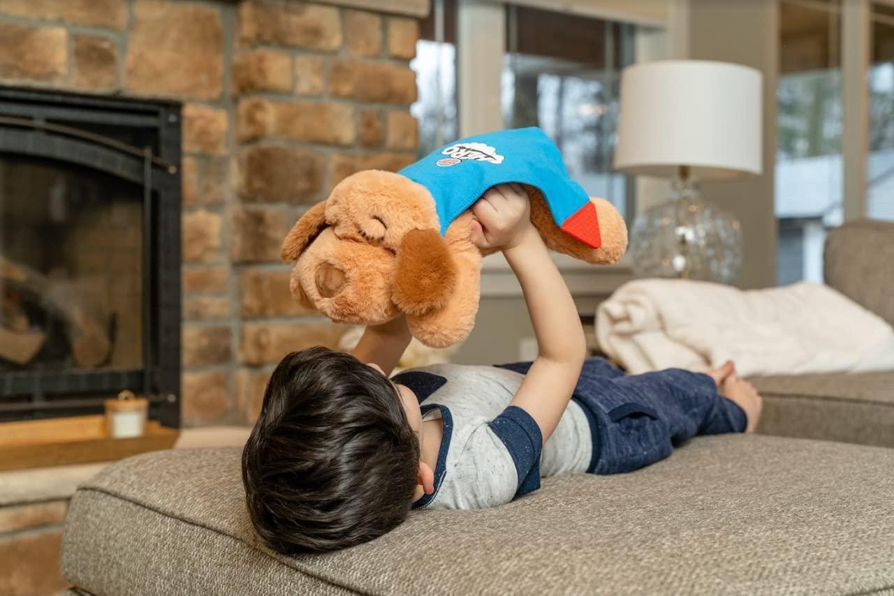 Snuggle Puppy Snuggle Puppy Hero for Kids - Calming Sensory Stuffed Heartbeat Toy with Super Cape for Fidgeting - Interactive Plush Comfort Companion for Ages 3+