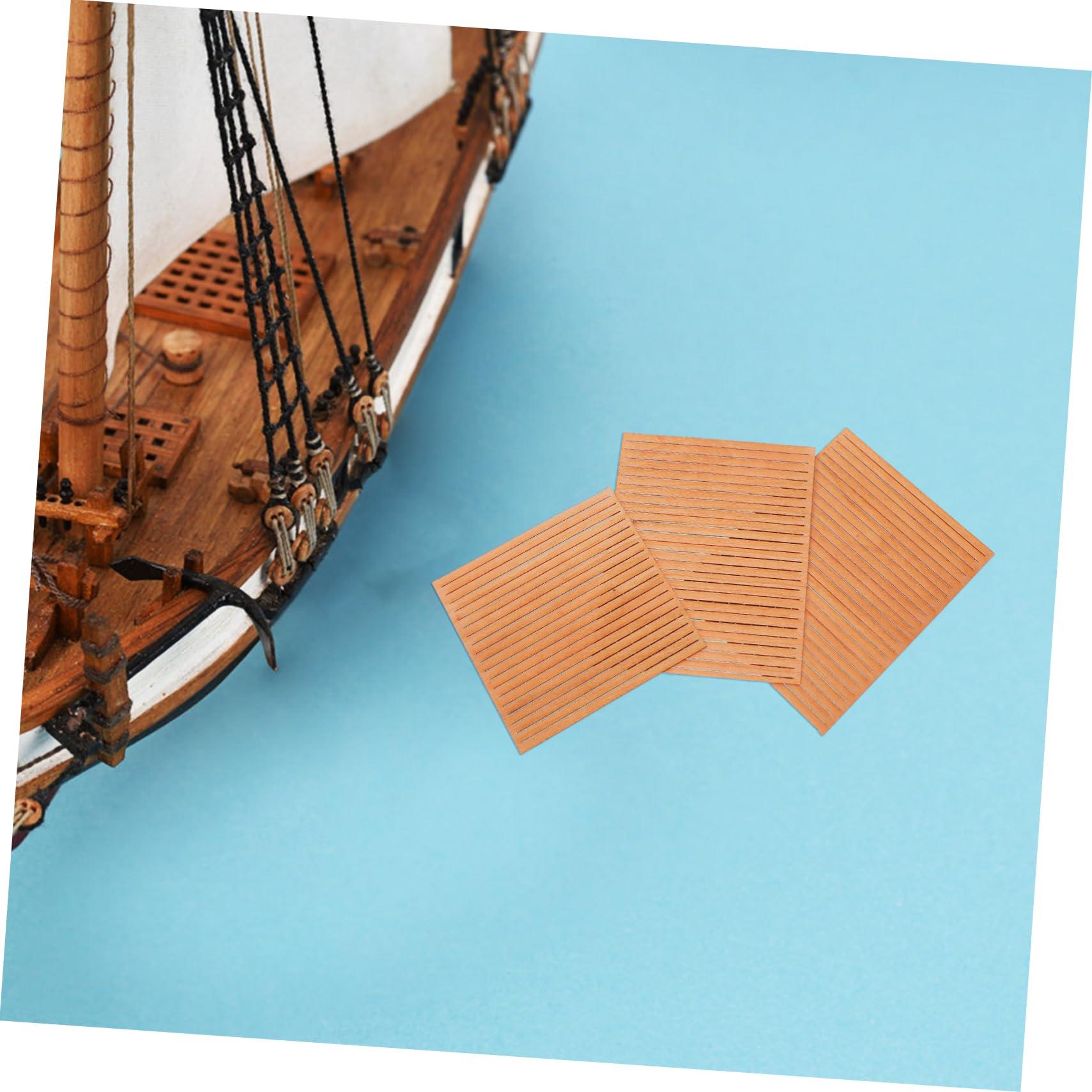 QUMIIRITY QUMIIRITY DIY Boat Model Flooring Material 80pcs Miniature Floorboard Realistic Solid Wood Mini Decking for Craft Projects