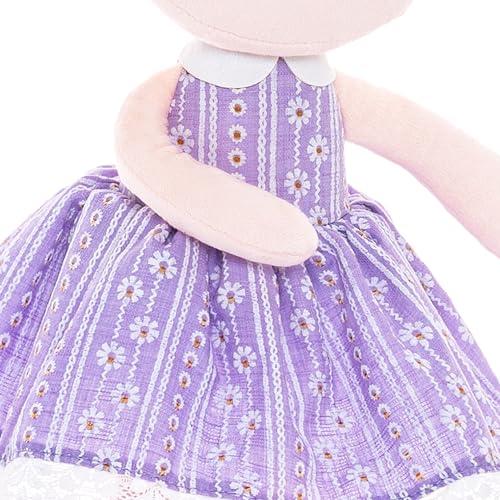 Gloveleya Gloveleya Dolls Baby Girl Gifts Soft Plush Lavender Daisies Doll 16 inches