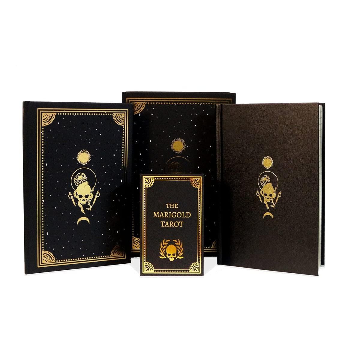 Novelstuffs Novelstuffs The Marigold Tarot Box Set - 78 Gold Gilded Edition Decks, Guidebook and Foil-Stamped Journal - Great Gift for Witch and Tarot Lover