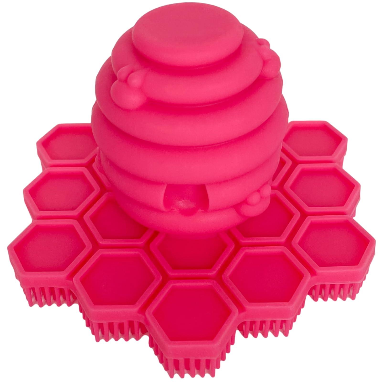 Big Bee, Little Bee Big Bee, Little Bee - Kids Original ScrubBEE, 100% Silicone Childrens Bath Scrubber, Promotes Effective Independent Hand & Body Washing, As Seen on Shark Tank (Hibiscus)