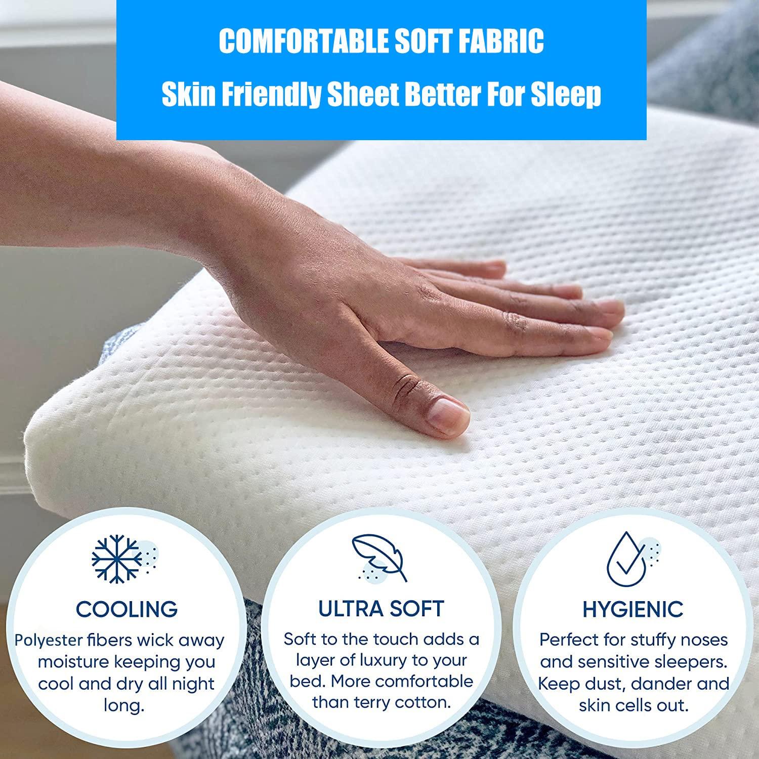 Mecc ecoh Mecc ecoh Baby Bassinet Mattress with 100% Breathable Cover, Water-Resistant Lining Rattan Oval Bassinet Pad, Hypoallergenic, Non-Toxic, Safer, Hypoallergenic, for Moses Basket, 15" x 30" x 2"