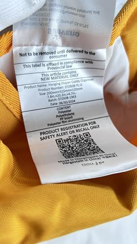 SUNVENO SUNEVNO Hanging Baby Diaper Caddy Organizer Diaper Stacker, Baby Crib Hanging Classified Storage Bag Organizer for Changing Table Crib Playard or Wall & Nursery Organization (Yellow Fox)