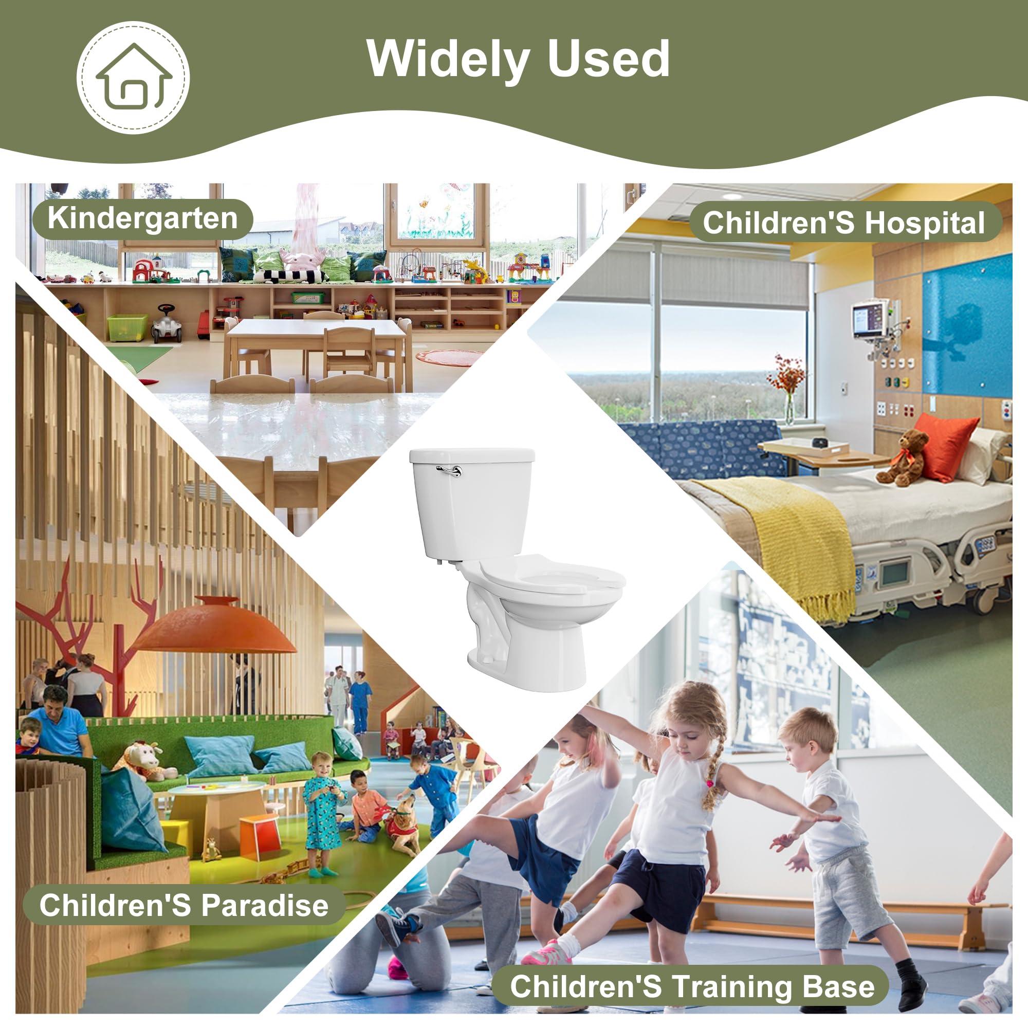 Simple Project Simple Project Kids Toilet For Bathroom, Ceramic Baby Potty Training Toilet 10-Inch Rough-In Children Toilet For Daycares, Playgrounds, And Home Use - 10.5" Bowl Height