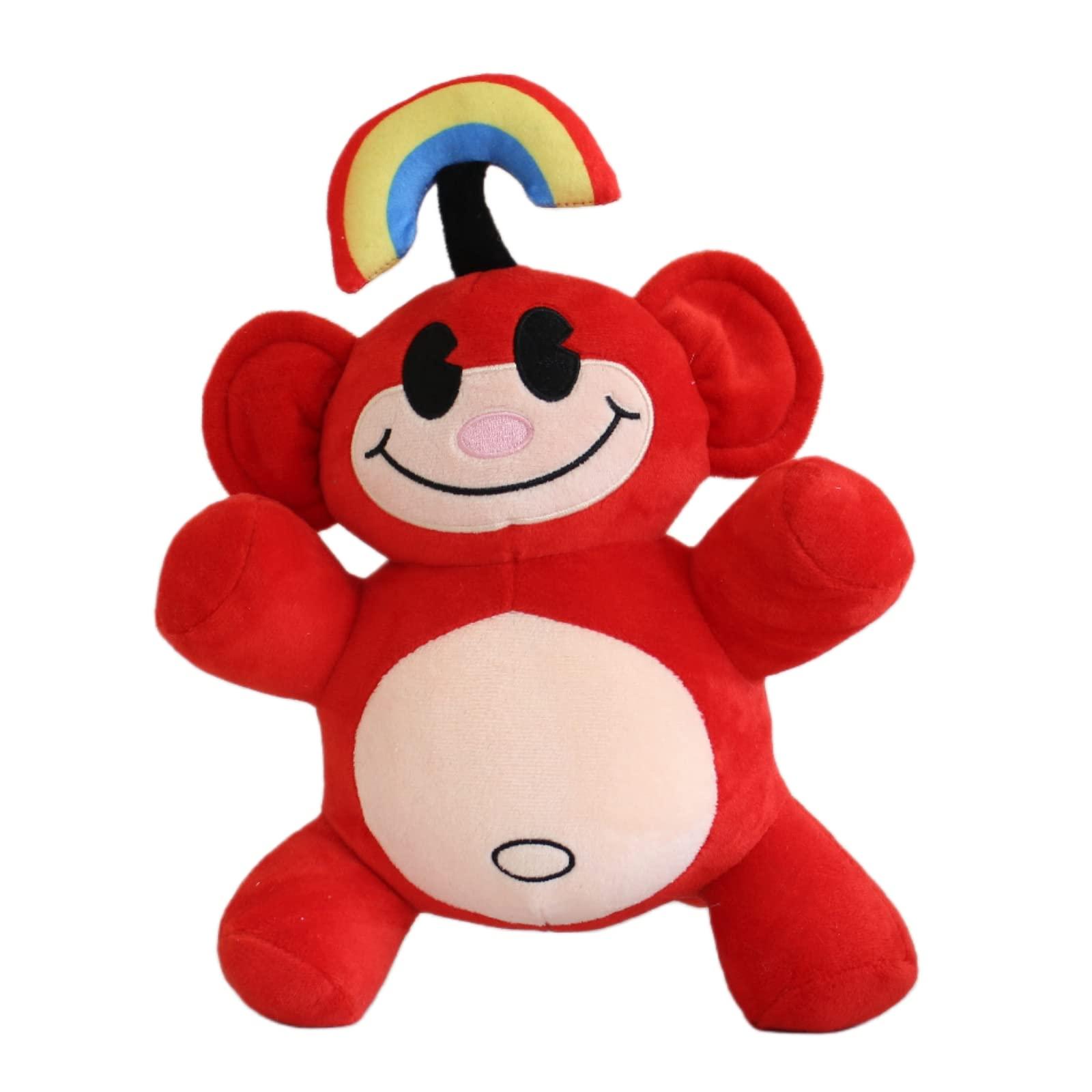 VatanFari Rainbow Monkey Plush,12\" KND Rainbow Monkey Plushies Peluches Stuffed Animal Doll Toys,Kids Birthday Party Favor Preferred Gift for Holidays,Birthdays (Red)