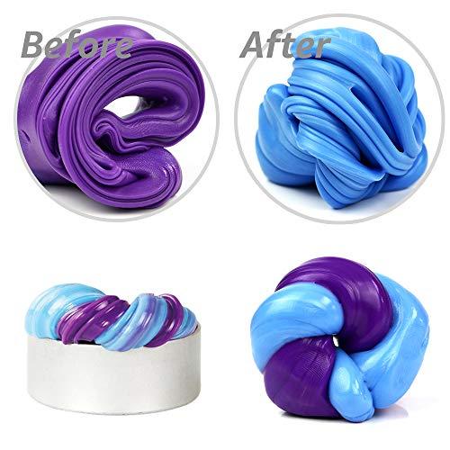 VTEAS Color Changing Putty Slimes Toys, Magic Heat Reactive Color Changing Putty, Putty Color Changing Heat Sensitive, Soft Slime, Super Stress Reliever Relaxing Fun, for Teens and Adults (Purple >>> Blue)