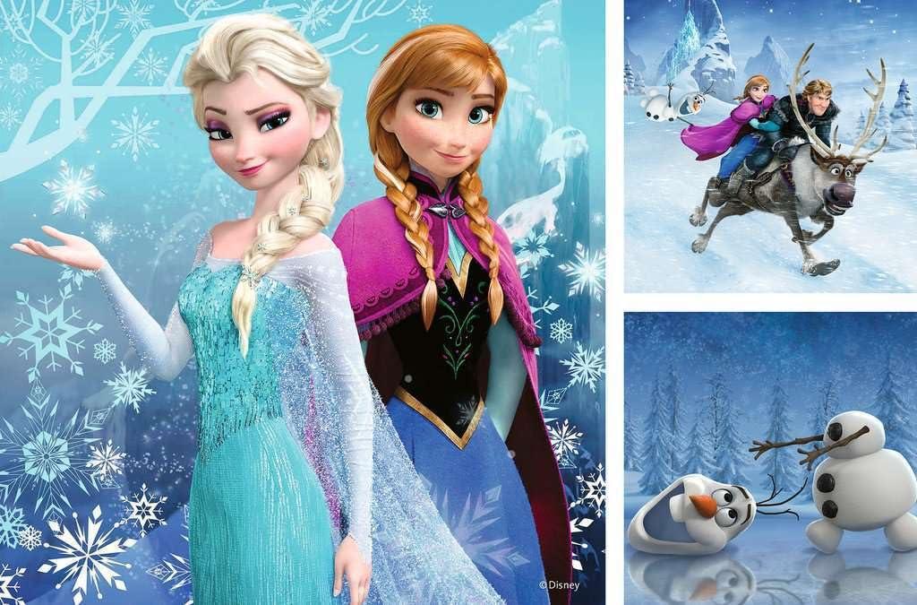 Ravensburger Ravensburger Disney Frozen Winter Adventures Puzzle Set - 3 x 49-Piece Jigsaw Puzzles for Kids | Unique Piece Design | Enhances Concentration & Creativity | FSC-Certified Materials