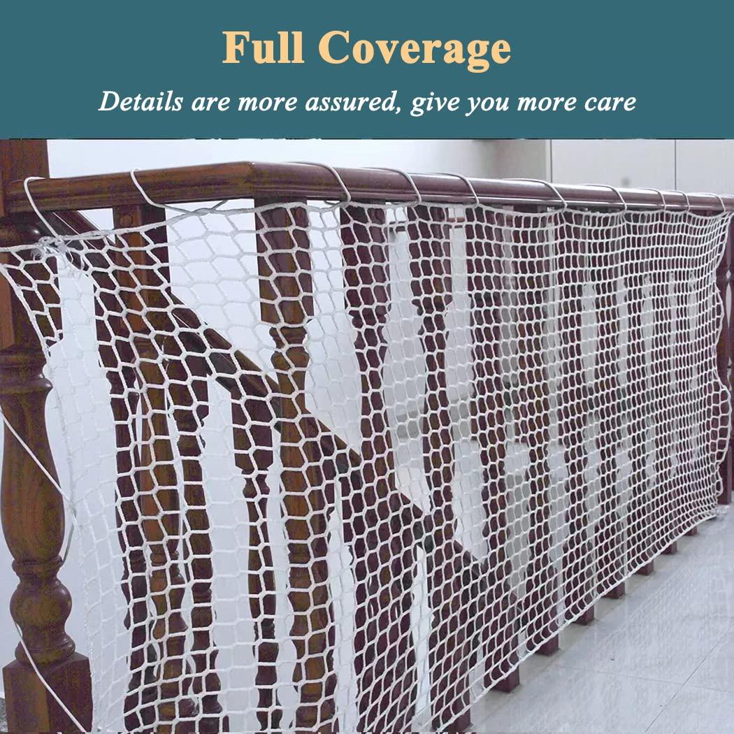 LGLFDJ Bunk Bed Safety Net for Top Bunk, White Anti-Fall Netting, Knotless Fence Net for Balcony Banister Guard, Kids Playground Railing Protective Net(Size:1M1M(3.3FT3.3FT),Color:White)