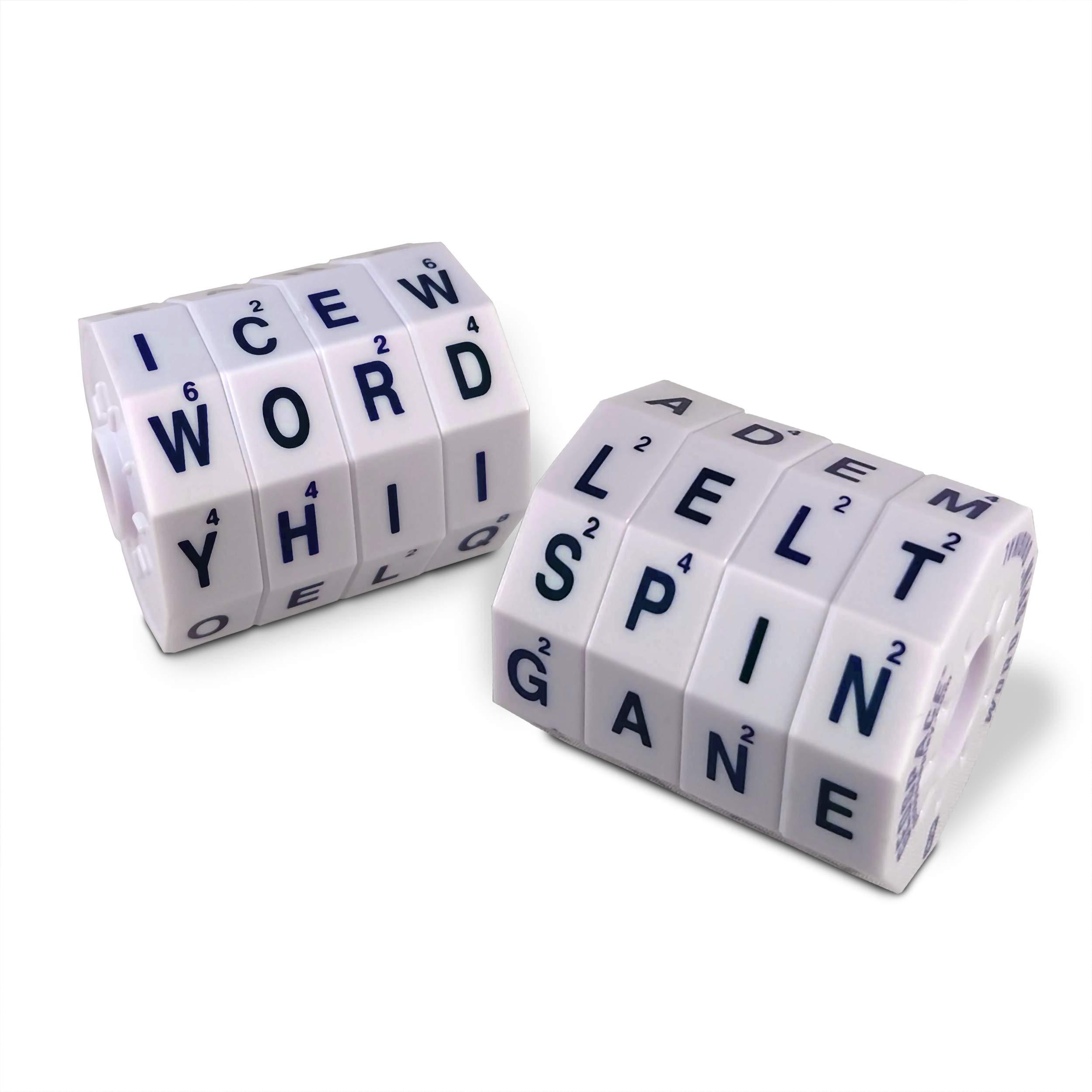 Geospace The Original Word Spin Handheld Magnetic Word Game Travel Edition with Storage Pouch